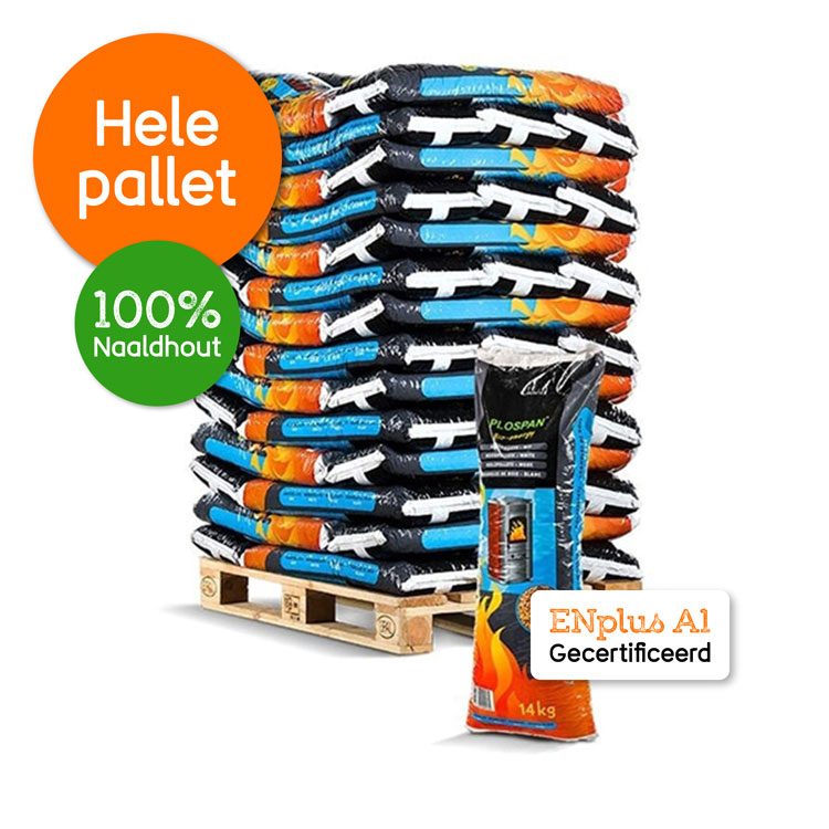 Pelletkorrels Plospan wit 78 zakken van 10 kg pallet Pelletkorrels Plospan wit 78 zakken van 10 kg pallet
