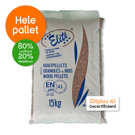 Pelletkorrels Elite blauw Enplus A1 975 kg voorkant