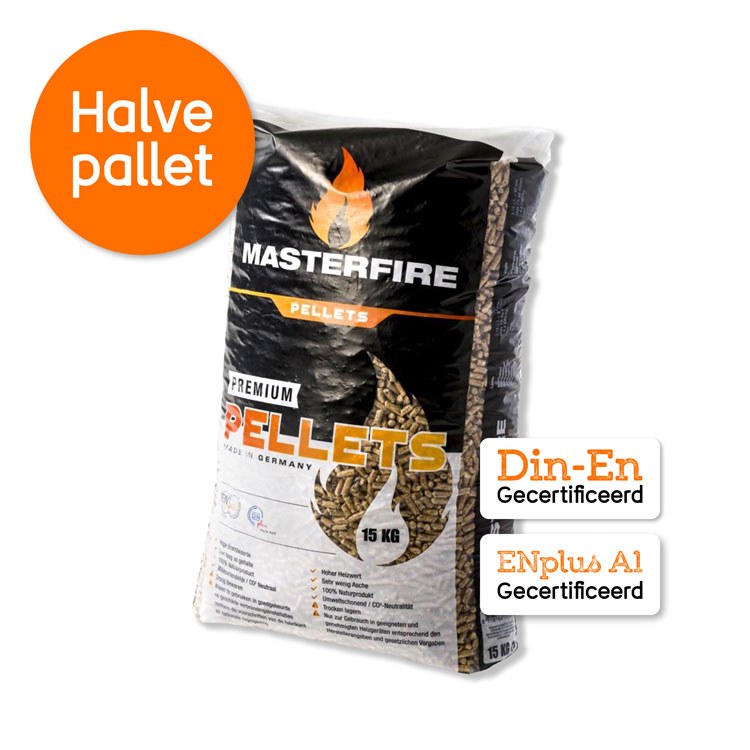 Pelletkorrels Masterfire Premium 495 kg zijaanzicht Pelletkorrels Masterfire Premium 495 kg zijaanzicht