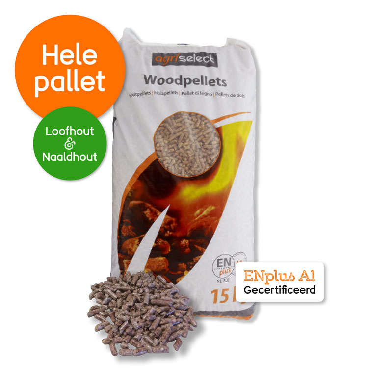 Pelletkorrels Agriselect Mixed Wood voorkant Pelletkorrels Agriselect Mixed Wood voorkant