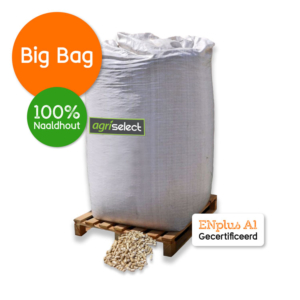 Pelletkorrels Big Bag Agriselect Enplus a1 zijaanzicht