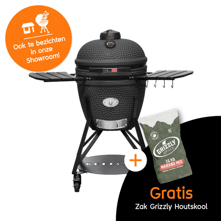 Kamado Keij Large Zwart Actie Grizzly Grills Houtskool Showroom Kamado Keij Large Zwart Actie Grizzly Grills Houtskool Showroom