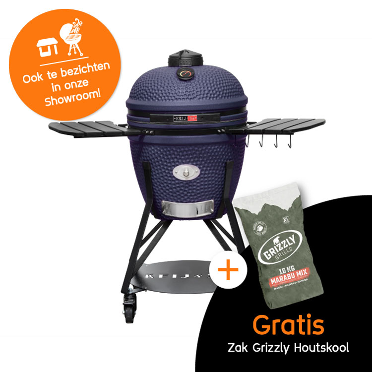 Kamado Keij Large Blauw Actie Grizzly Grills Houtskool Showroom Kamado Keij Large Blauw Actie Grizzly Grills Houtskool Showroom
