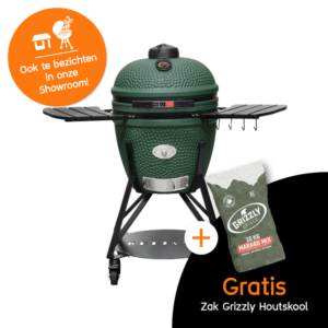 Kamado Keij Large Groen Actie Grizzly Grills Houtskool Showroom