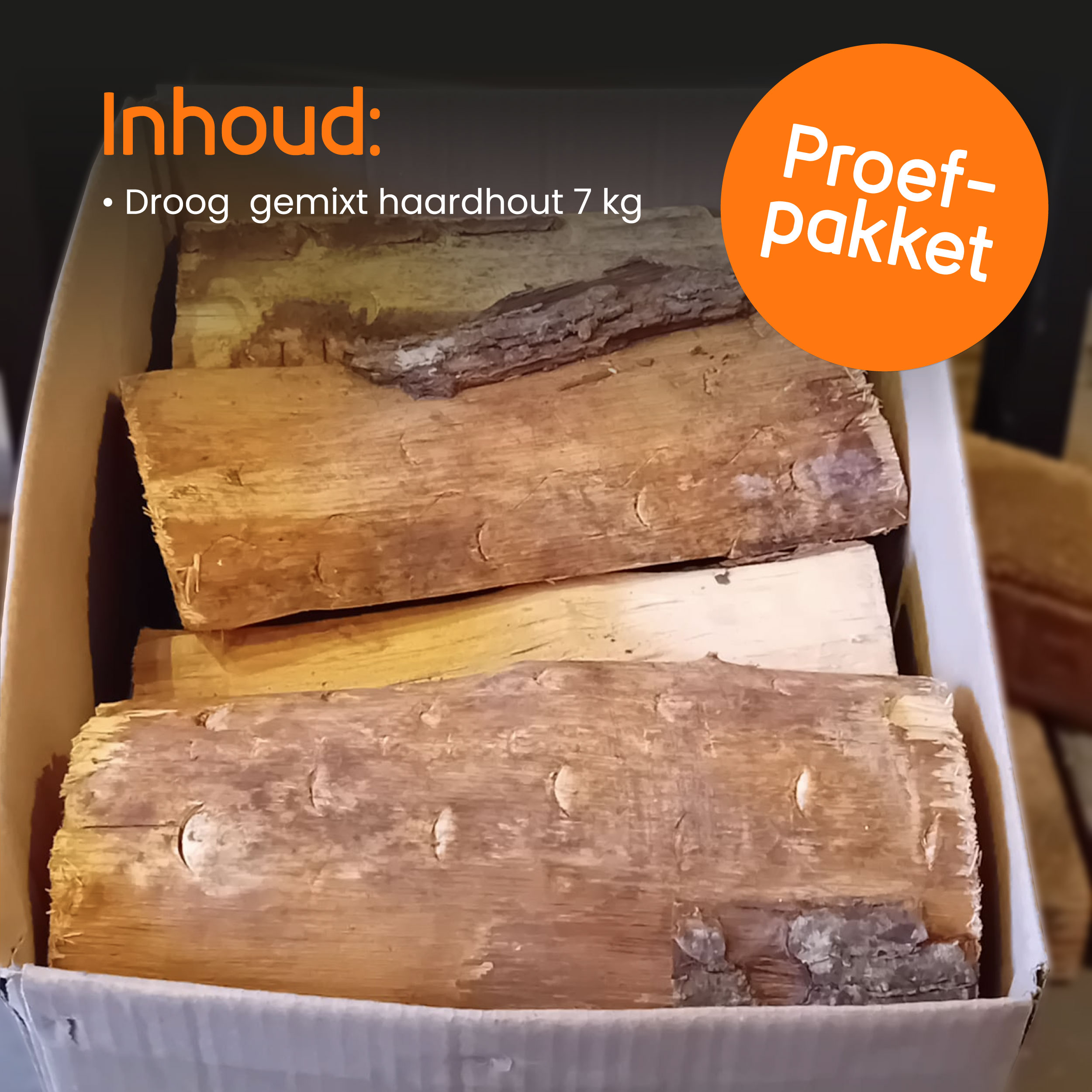 Proefpakket Droog Gemixt Haardhout 7 KG Afbeelding 1 Proefpakket Droog Gemixt Haardhout 7 KG Afbeelding 1